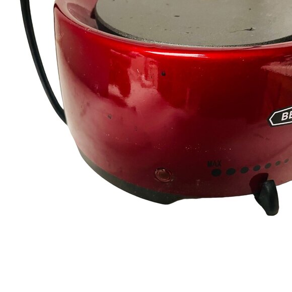 Bella 3 Qt Electric Fondue Pot Set Adjustable Thermostat Stainless Steel Red & B - Picture 11 of 13